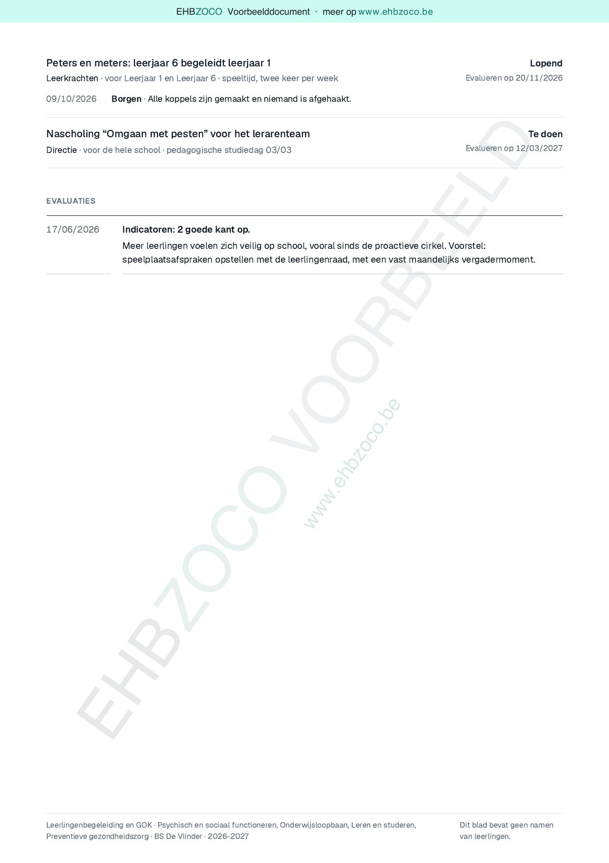 Pagina 4 van 19 van het voorbeeldbeleid