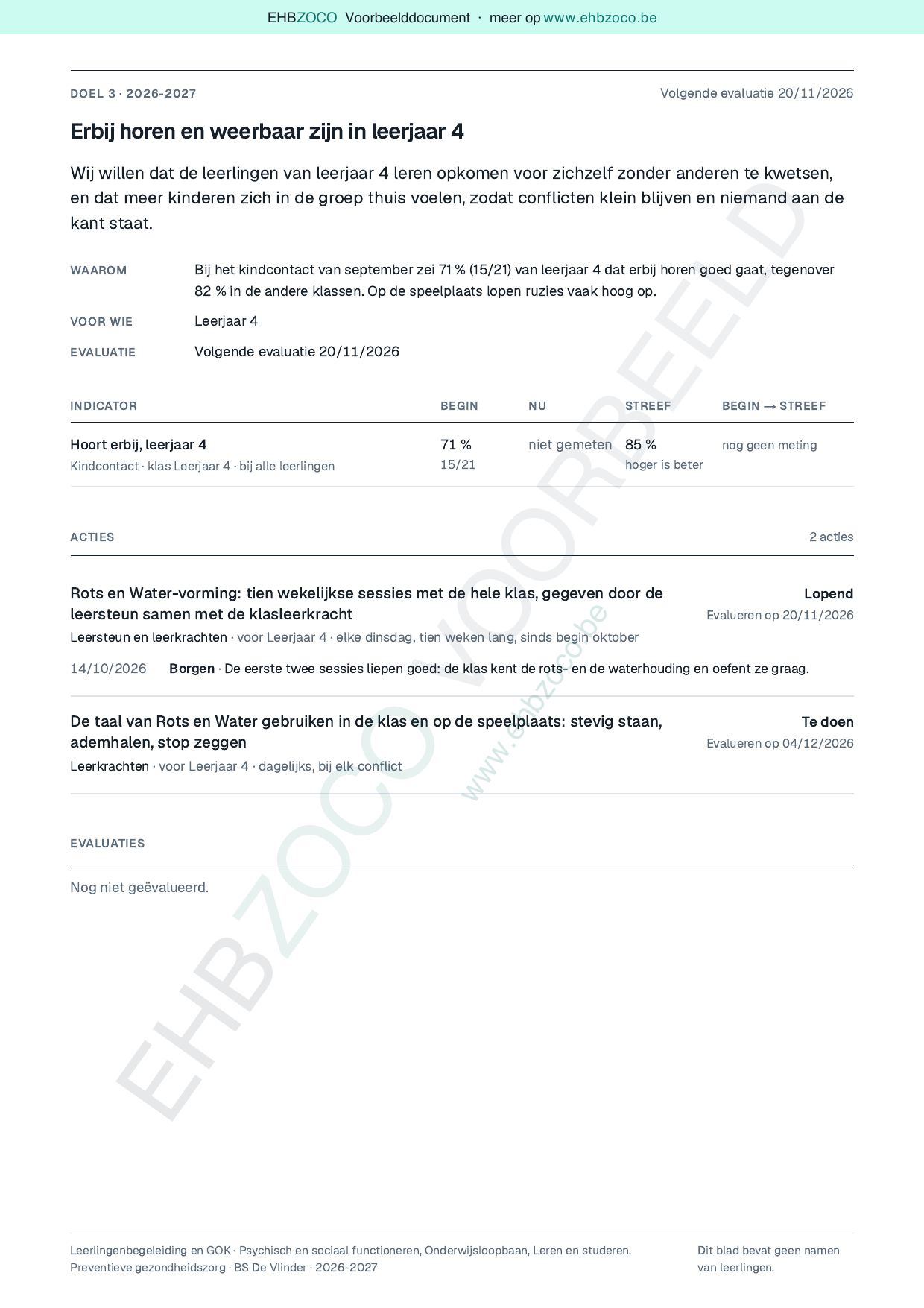 Pagina 6 van 19 van het voorbeeldbeleid