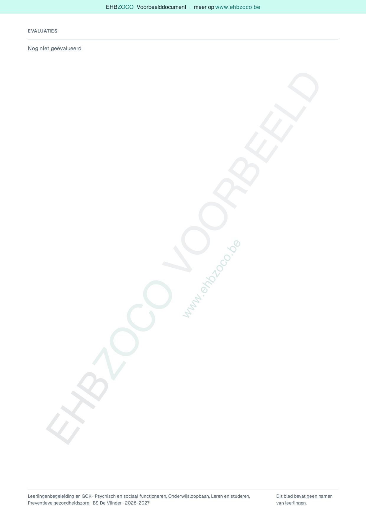 Pagina 11 van 19 van het voorbeeldbeleid