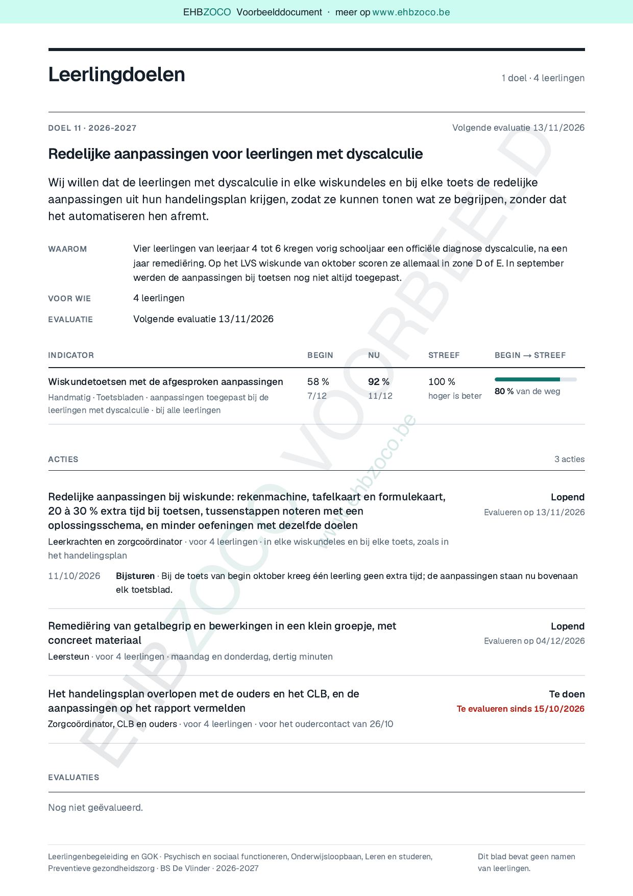 Pagina 18 van 19 van het voorbeeldbeleid